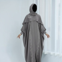 Hochwertige Maßgefertigte Großhandels-Modest-Kleidung: Atmungsaktiver Afrikanischer Sommer-Kaftan, Damen-Abaya, Lässige Erwachsenen-Lederkleidung mit Langen Ärmeln und Stickerei