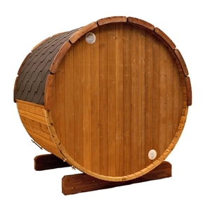 Sauna de Barril para 4 Personas, Sauna Tradicional de Vapor Húmedo y Seco para Jardín - Product Image 4