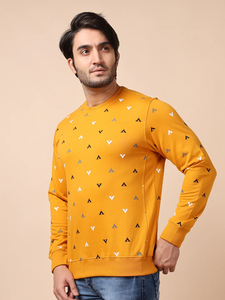 เสื้อสเวตเตอร์ถัก100% มัสตาร์ดแบบมีห่วงแขนยาวผ้าฝ้ายสวมใส่สบายมีสไตล์เหมาะสำหรับใส่ได้ทั้งวันสำหรับฤดูหนาว - Product Image 5