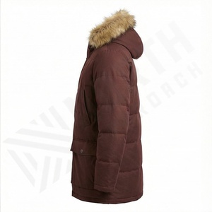 Veste d'hiver pour homme à capuche en duvet, parka, épaisseur standard, manteau chaud pour la neige, coupe-vent, vêtements d'extérieur, polaire de haute qualité - Product Image 3