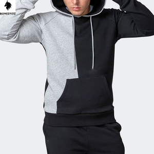 เสื้อฮู้ดแบบสวมหัวของผู้ชายผ้าเทอร์รี่ผ้าฝ้ายโพลีเอสเตอร์น้ำหนักเบาแบบลำลองผ้า100% น้ำหนักเบาลายพื้นออกแบบได้ตามต้องการสำหรับฤดูหนาว - Product Image 5