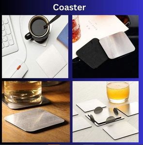 Juego de posavasos cuadrados de acero inoxidable y metal para beber con logotipo personalizado, alfombrilla protectora para mesa, posavasos para tazas de té, accesorios de estilo europeo - Product Image 4