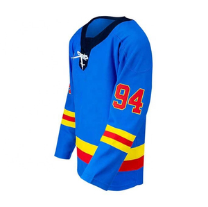 Maillots de hockey d'équipe sur mesure, maillot de hockey sur glace professionnel, vente en gros, design unique, 100% polyester, séchage rapide, antibactérien - Product Image 3