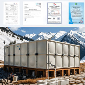 Réservoirs de stockage d'eau sectionnels rectangulaires en FRP GRP SMC pour la récupération des eaux de pluie en extérieur - Product Image 3