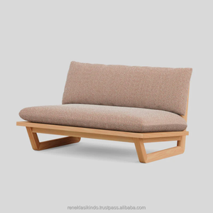 Canapé-lit de salon en bois massif avec siège en mousse souple et tissu doux, taille 31x90x68 - Product Image 6