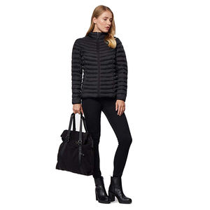 Veste matelassée en toile respirante pour femme avec manteau en duvet à capuche zippé avec poche pour vêtements d'extérieur Veste tissée à quantité minimale de commande basse - Product Image 5