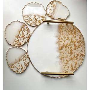 ชุดที่รองแก้วเรซิน8ชิ้นดีไซน์ไม่ซ้ำใครพร้อมวัสดุและคุณภาพระดับพรีเมียมเป็นพิเศษในราคาที่ดีมาก - Product Image 4