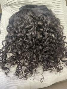 Extensiones de cabello humano rizado indio de alta calidad 24 100% paquetes de cabello humano rizado indio virgen Original con cabello alineado con cutícula - Product Image 5