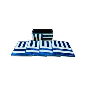 ชุดถาดรองแก้วและแผ่นรองแก้วหอยมุกลายคลาสสิกงานแฮนด์เมดคลาสสิก - Product Image 3