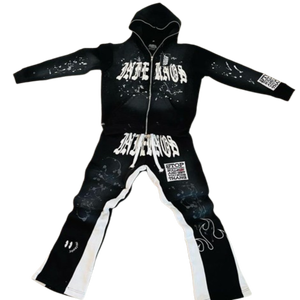 เสื้อฮู้ดดี้สั่งทำพิเศษ ผ้าฝ้ายแท้ 100% กางเกงทรงบานขากระดิ่ง เอวสูง ใส่สบาย - Product Image 6