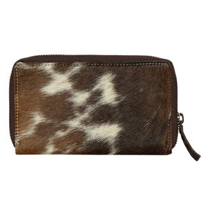 Cuir de vachette marron et blanc de qualité supérieure et cuir d'outillage Bullhead petit sac à main pour femmes portefeuilles pour femmes haut de gamme - Product Image 2