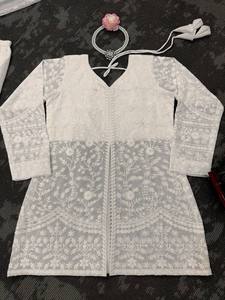 Listo para usar Trabajo de bordado indio tradicional Salwar Kameez con trabajo elegante y Dupatta con Pent - Product Image 5