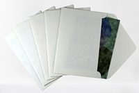 Cartes décoratives imprimées offset sur papier de coton fait main 10x15cm Blanc Style moderne Véritablement écologiques Cartes de papeterie cadeau