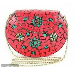 Bolso de mano de Metal para mujer de último diseño, accesorios de moda hechos a mano, bolso de mano de gran calidad con monedero de alto acabado - Product Image 3