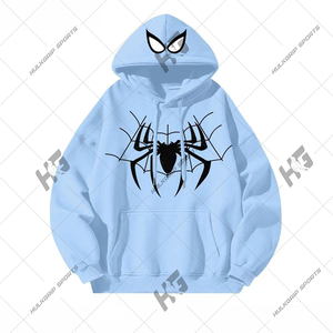 Sweat à capuche à manches longues imprimé toile d'araignée style gothique occidental automne 2026 - Product Image 5