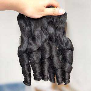 Rizos hinchables Trama del cabello Doble dibujado Cutícula virgen Alineada Rizado hinchable Rizo Extensiones de cabello humano vietnamita Paquetes - Product Image 1