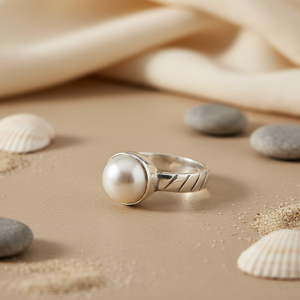 Elegante Anillo de Plata 925 con Perla para Mujer, Joyería de Lujo para Regalo - Product Image 3