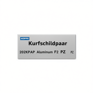แผ่นป้ายอลูมิเนียม Kurzschildpaar 202KP/AP F2 PZ HOPPE - Product Image 2