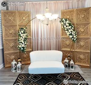 กรอบด้านหลังนกยูงสำหรับงานแต่งงานแบบเอเชียการออกแบบที่หรูหราสวยงามไฟเบอร์กลาสปรับแต่งสีและขนาดได้ - Product Image 4