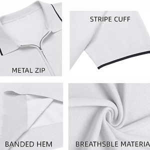 Polo de alta calidad para hombre, camiseta ajustada frontal con cremallera 1/4, ropa deportiva de Golf, Polo de Golf, camisa de tela de algodón 100%, diseño personalizado - Product Image 5