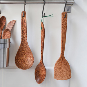 Espátulas de cocina de madera de Coco para remover ingredientes, espátula de madera duradera de primera elección - Product Image 1