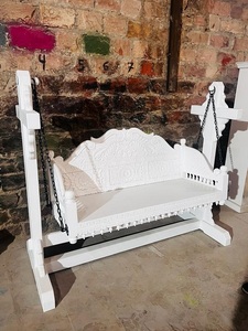 Balançoires Jhula artisanales en bois 3 places traditionnelles de qualité supérieure personnalisées pour l'extérieur fabricant grossiste Inde - Product Image 4