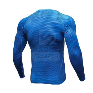 DESIRE SPORTS Camisetas de Compresión de Manga Larga para Hombre, Color Sólido, Transpirables, Ecológicas, de Spandex/Poliéster, con Logotipo Personalizado, Nuevo Estilo - Product Image 2