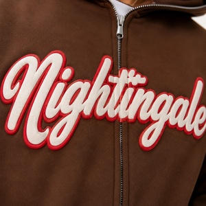 Sudadera con capucha personalizada con estampado en relieve, diseño más reciente 2026, sudadera con capucha estampada personalizada, ropa exterior de forro polar con cremallera completa, sudadera con capucha de peso pesado, ¡la más vendida! - Product Image 4