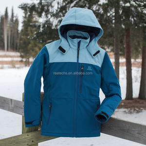 Veste softshell légère pour homme OEM pour homme tissu enduit imperméable équipement de sport de fitness pour col montant à ressort - Product Image 6