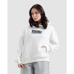 Sweat à capuche surdimensionné « Retour vers le futur » en tissu tricoté respirant pour la saison d'automne - Product Image 4