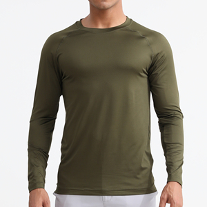 Wholesale <b>Men's</b> Lightweight Quick Dry Sports Running Outdoor Top Long Sleeve Sun Protection <b>Rash</b> <b>Guard</b> - Product Image 2