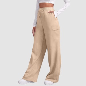 OEM Customized Female Organic Cotton Oversized <b>Jogger</b> Sweatpants High Waisted Cuffed Ankle Trousers Bulk Sell - Product Image 4