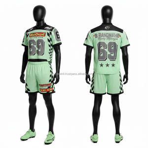 Nueva Camiseta de Fútbol Americano Personalizada al por Mayor, Azul Marino y Amarillo, con Malla, Auténtica, con Forma Cuadrada y Degradado, Talla Grande - Product Image 6