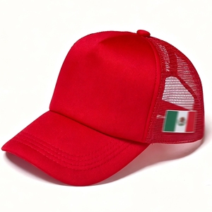 Gorra Trucker de Malla con Parche de la Bandera de México Estilo Selección Nacional, Bordado 3D Común, Unisex, Ajustable, para Exteriores, Protección Solar, Venta al por Mayor - Product Image 6