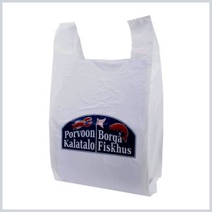 Sac T-shirt en plastique PE-BD PE-HD avec logo personnalisé de vente chaude - Product Image 5