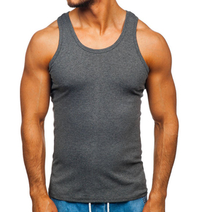 Camiseta sin Mangas con Estampado Degradado 2025, Estilo Waffle, Lavada Vintage, para Hombre y Mujer, Servicio OEM - Product Image 1