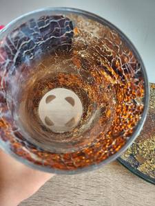 <b>Large</b> Vintage Handmade Stained Glass Mosaic Vase - Product Image 3