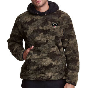 Sweat-shirt d'hiver lourd pour hommes 100% sweats à capuche en coton avec doublure Sherpa veste chaude surdimensionnée-pour garçons - Product Image 3