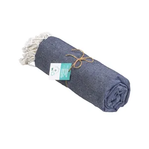 Pareo in Cotone Riciclato, Accessorio Sostenibile per Giornate di Spiaggia Eco-Friendly - Product Image 3