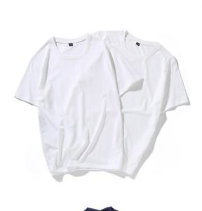 T-shirt pour homme 100% coton col rond blanc à manches courtes T-shirt avec logo personnalisé T-shirt pour homme - Product Image 2