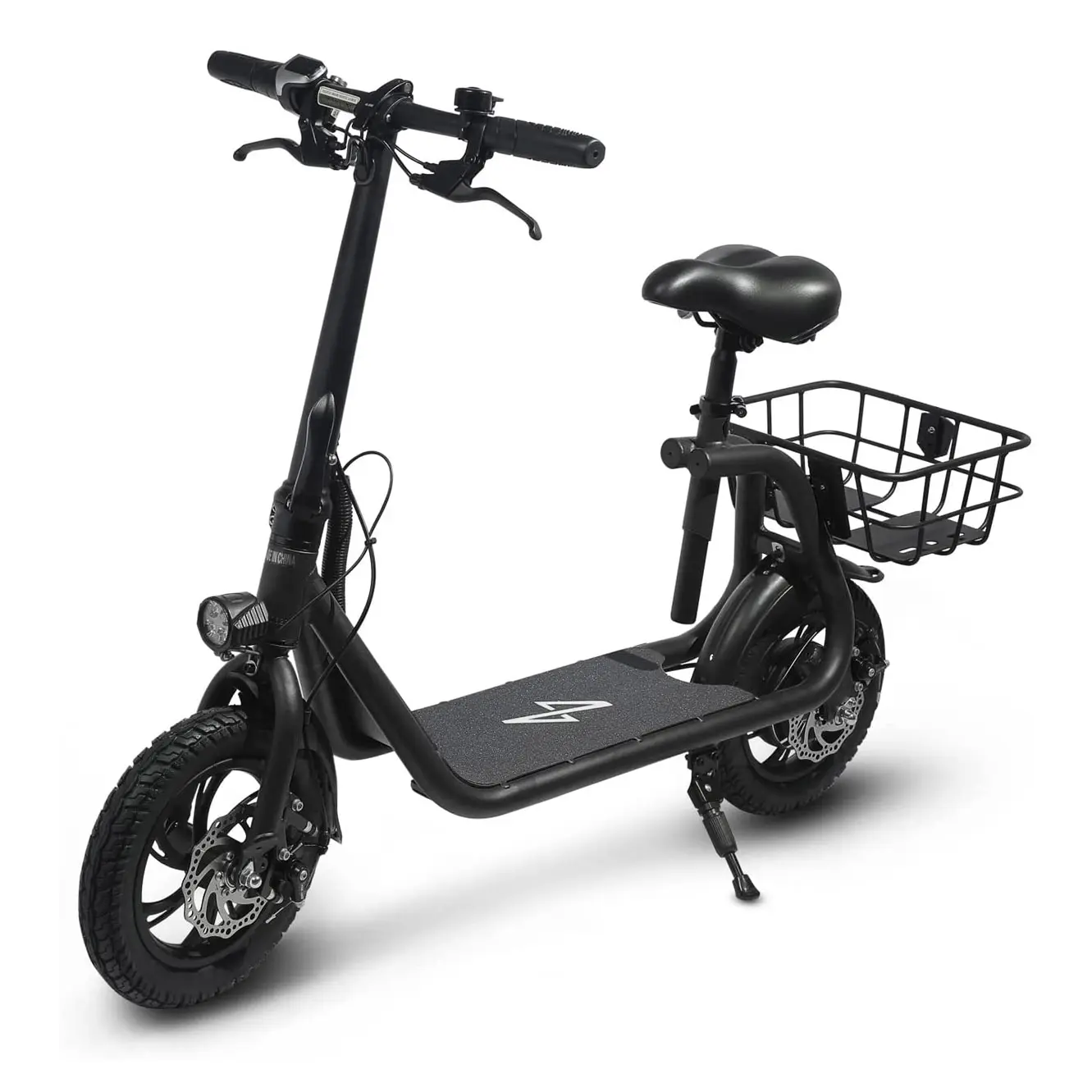 En toptan tedarikçisi yetişkinler katlanabilir Scooter koltuk taşıma sepeti ile 450W fırçasız Motor 36V 15MPH 265lbs Max yük E mopedler