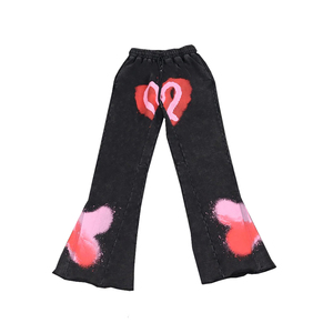 Pantalones acampanados informales de diseño de moda para hombre Pantalones acampanados de talla grande personalizados de alta calidad para hombre - Product Image 1