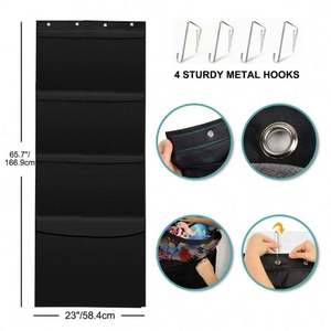 Organizador de Juguetes Colgante para Puerta, para Juguetes de Niños, Peluches, Organizador de Bolsillos a Prueba de Polvo, Plegable, de Plástico y Metal, para Sala de Estar - Product Image 4