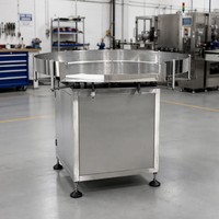 Table tournante réglable en acier inoxydable 304 pour ligne de remplissage et convoyeur d'emballage