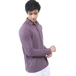 2025 Best New Men's for Polo <b>Shirts</b> Breathable Polyester Spandex <b>Golf</b> <b>Shirt</b> Fast Drying <b>Long</b> <b>Sleeve</b> Plain Blank Solid Knitted Fa - Product Image 3