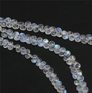 Cuentas Facetadas Blancas en Forma de Corazón para la Elaboración de Joyería, Hilo Completo de 8 Pulgadas - Product Image 5