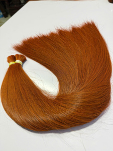 ¡Gran Oferta! !! Cabello Humano Virgen Vietnamita 100% Natural, Color Naranja Liso, Sin Enredos, Sin Caída, Venta al Por Mayor - Product Image 1