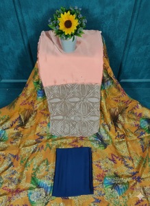 Vestido de Seda 100% con Diseño Floral y Textura Fransawi Dirac, Tejido Jacquard Tradicional Somalí para Niñas, Ideal para Bodas - Product Image 5
