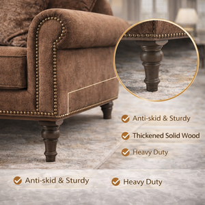 Solid <b>Wood</b> Round Turned Heavy Duty Sofa Legs <b>for</b> Sofa Chair Bed Cabinet Bedroom Living Room Furniture - Product Image 2