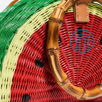 Nouveau design élégant sac à main en forme de pastèque de la meilleure fibre de rotin pour les femmes, défilé de mode, cadeau pour maman fabriqué au Vietnam
